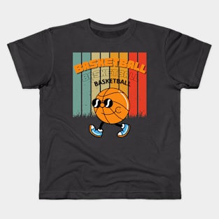 Funny Vintage Basketball Art Kids T-Shirt